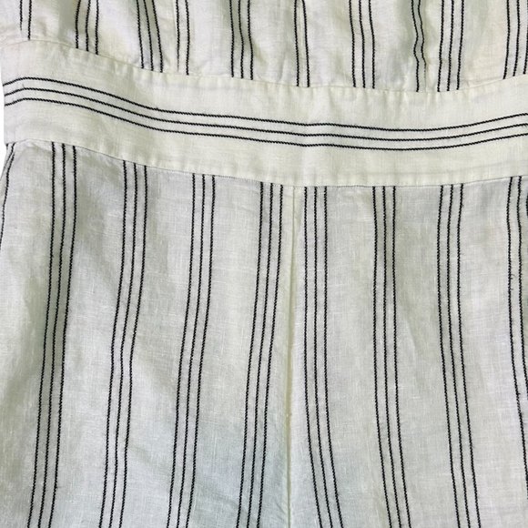 & Other Stories Linen Blend Jumpsuit Stripe White Open Back Size 6 Women's - Picture 5 of 16